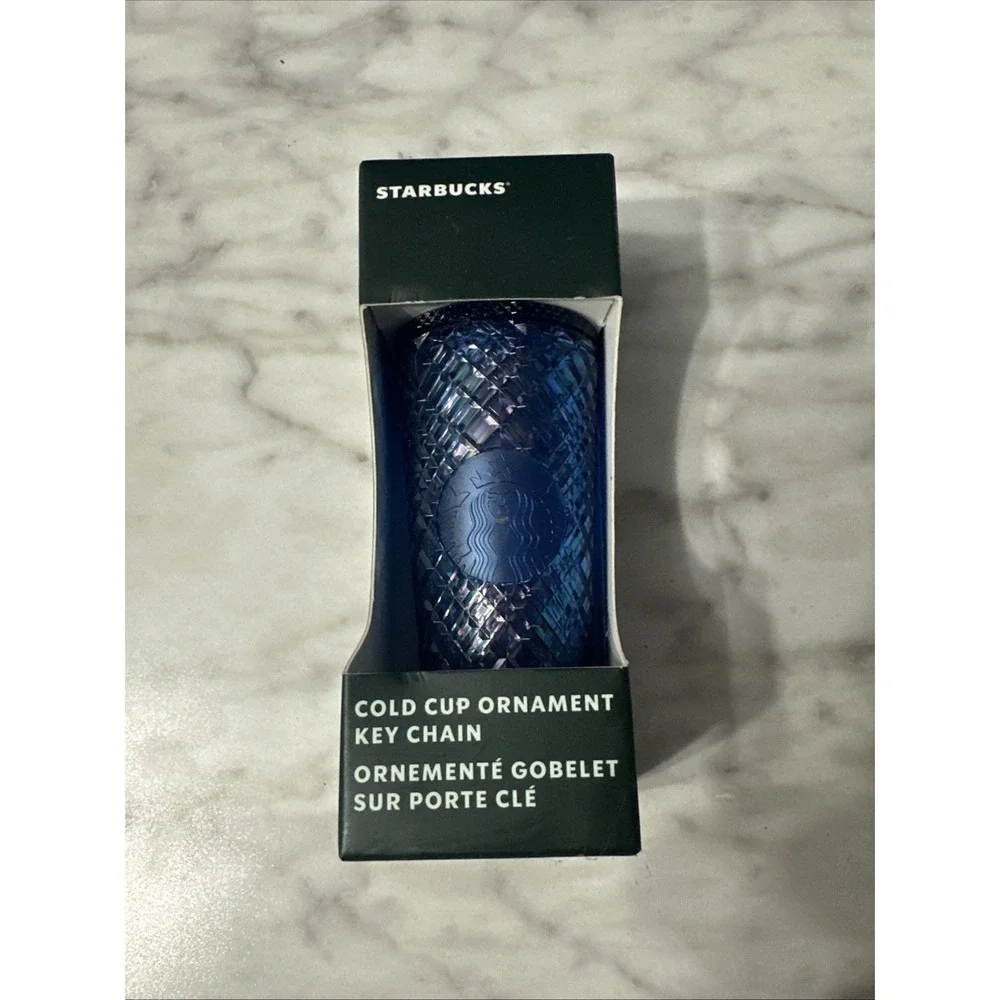 2022 starbucks to go blue  tumbler‎ NWT ornament key chain